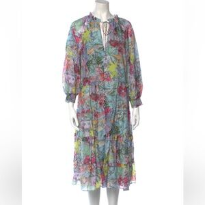 NWOT Alice + Olivia Floral Multicolor Midi Dress Size Medium